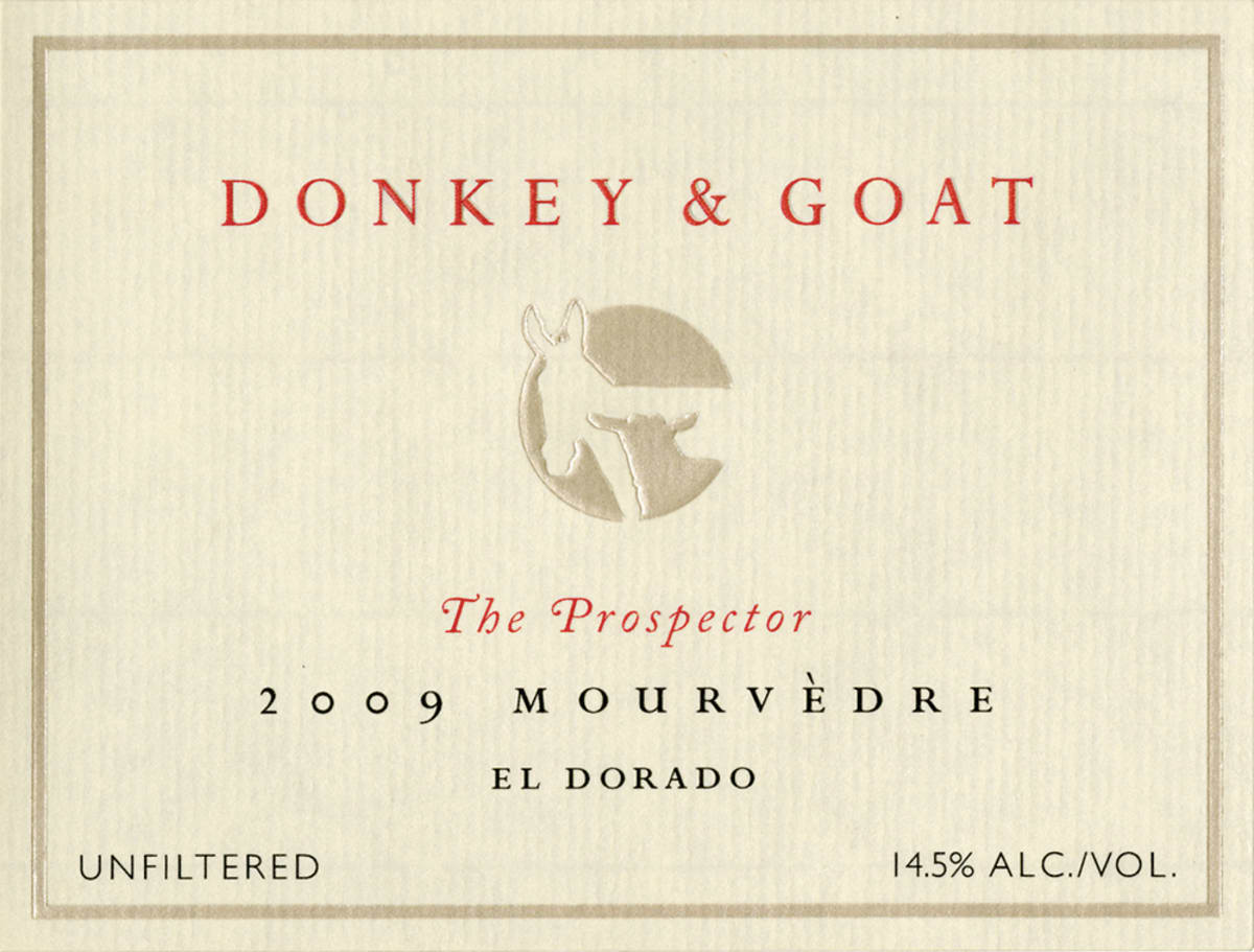 Donkey & Goat  The Prospector 2009 Front Label