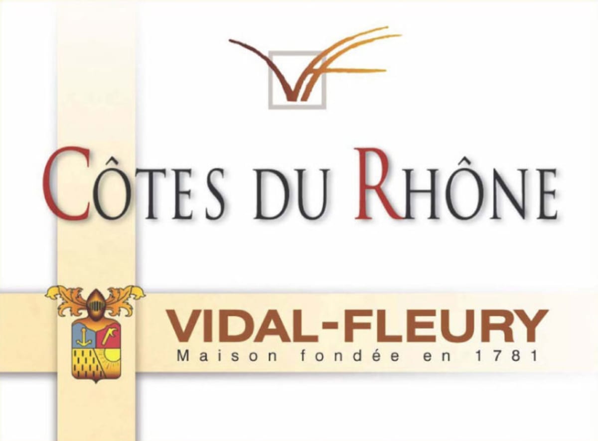 Vidal-Fleury Cotes du Rhone Blanc 2008 Front Label