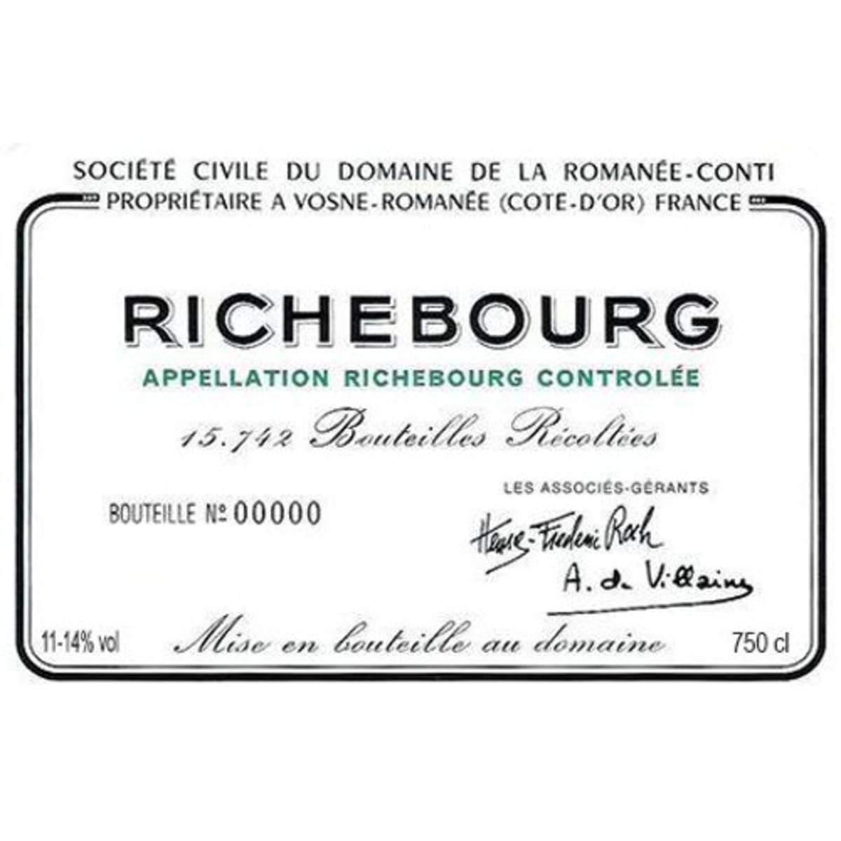 Domaine de la Romanee-Conti Richebourg Grand Cru 2008 Front Label