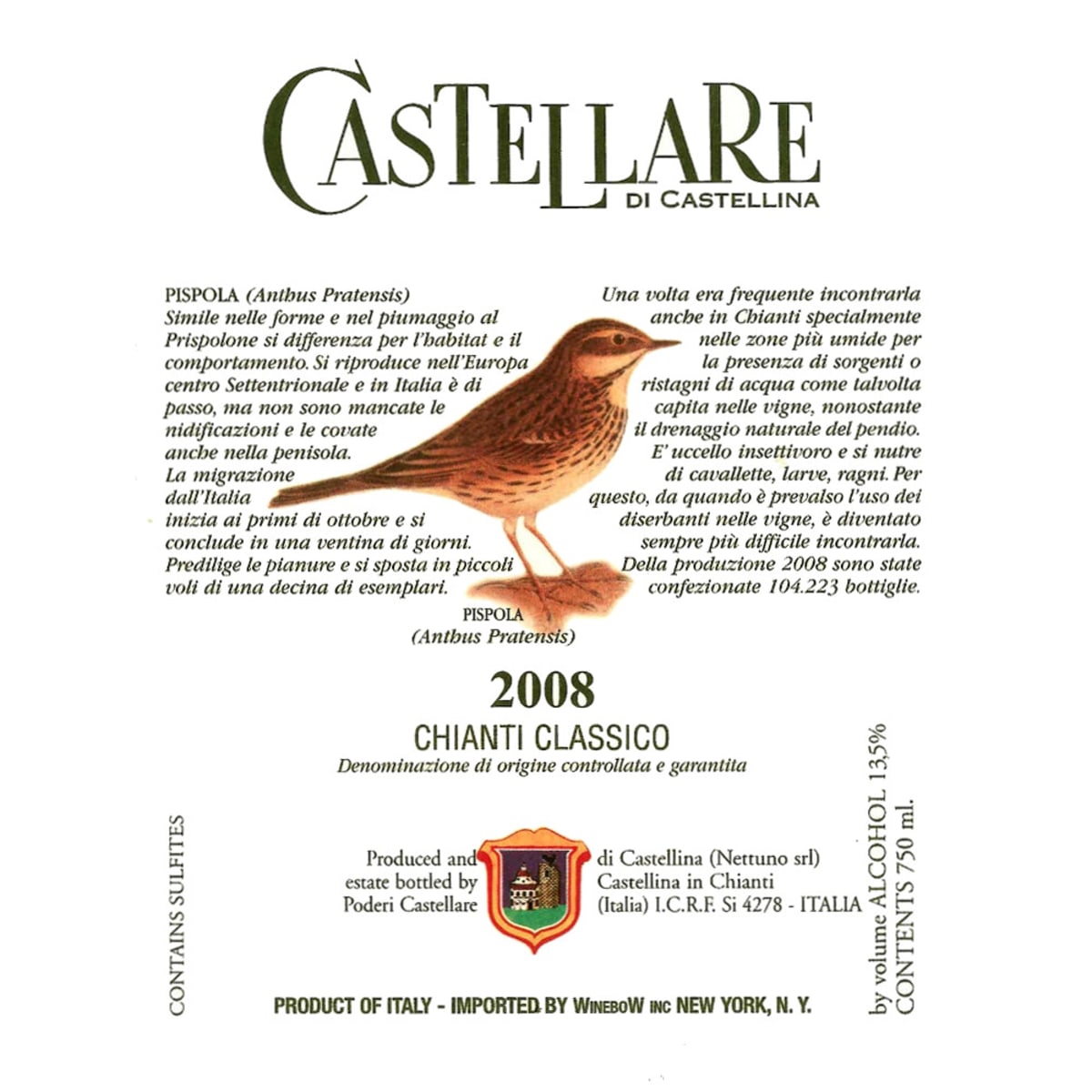 Castellare Chianti Classico 2008 Front Label