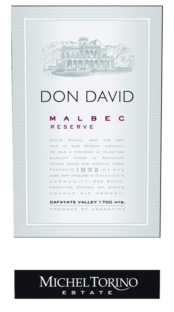 El Esteco Don David Malbec Reserve 2009 Front Label