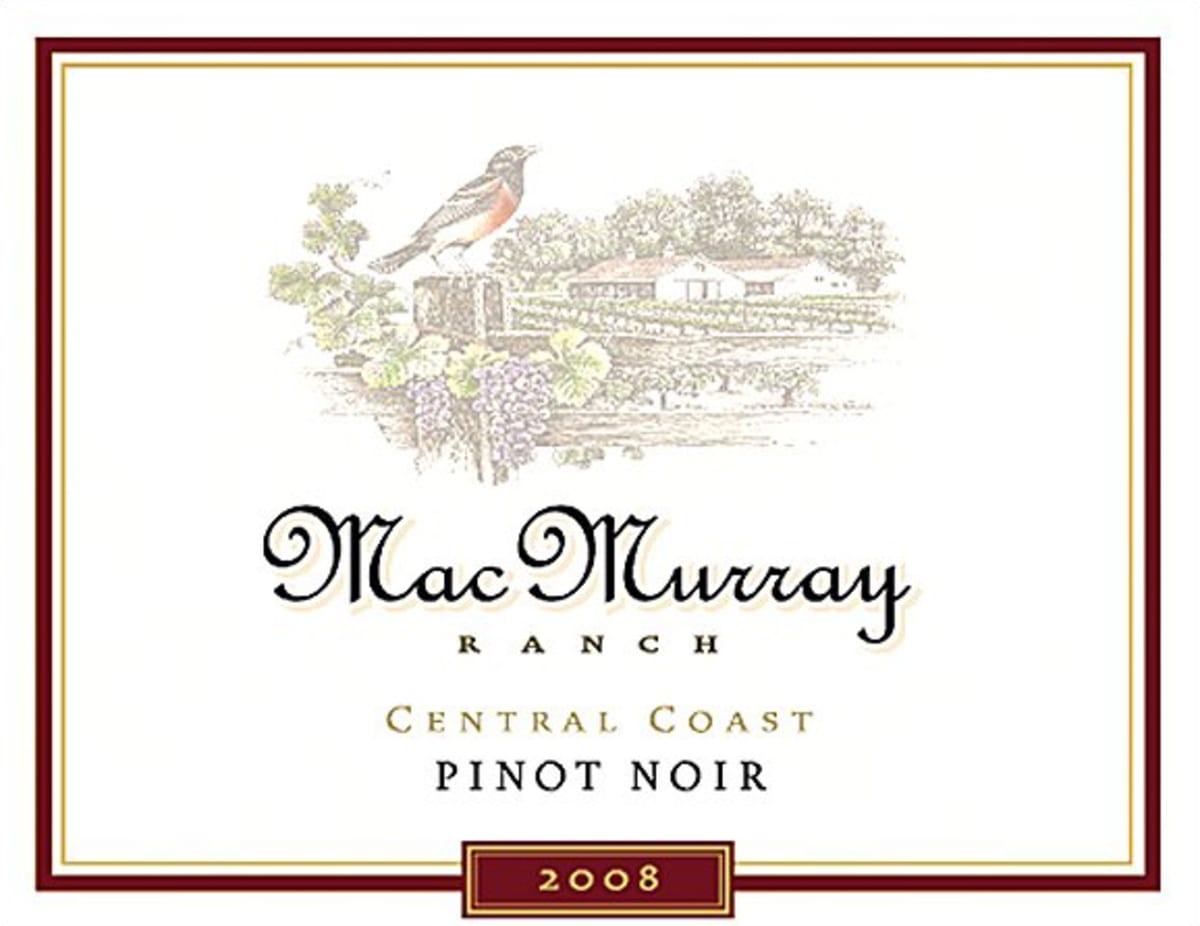 MacMurray Ranch Central Coast Pinot Noir 2008 Front Label