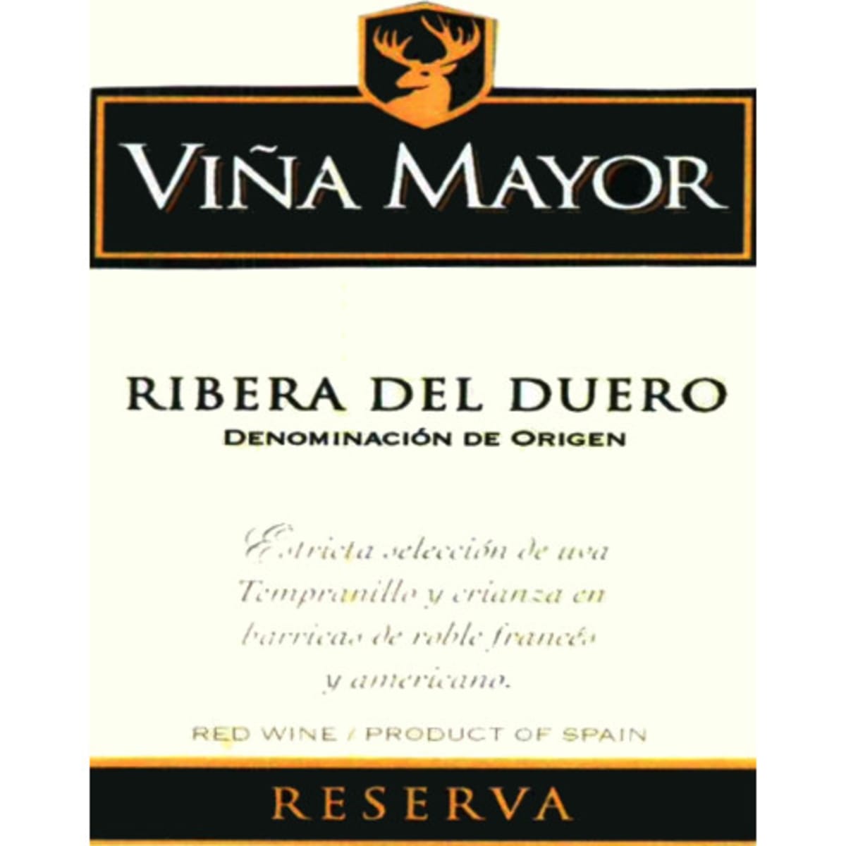 Vina Mayor Reserva 2005 Front Label