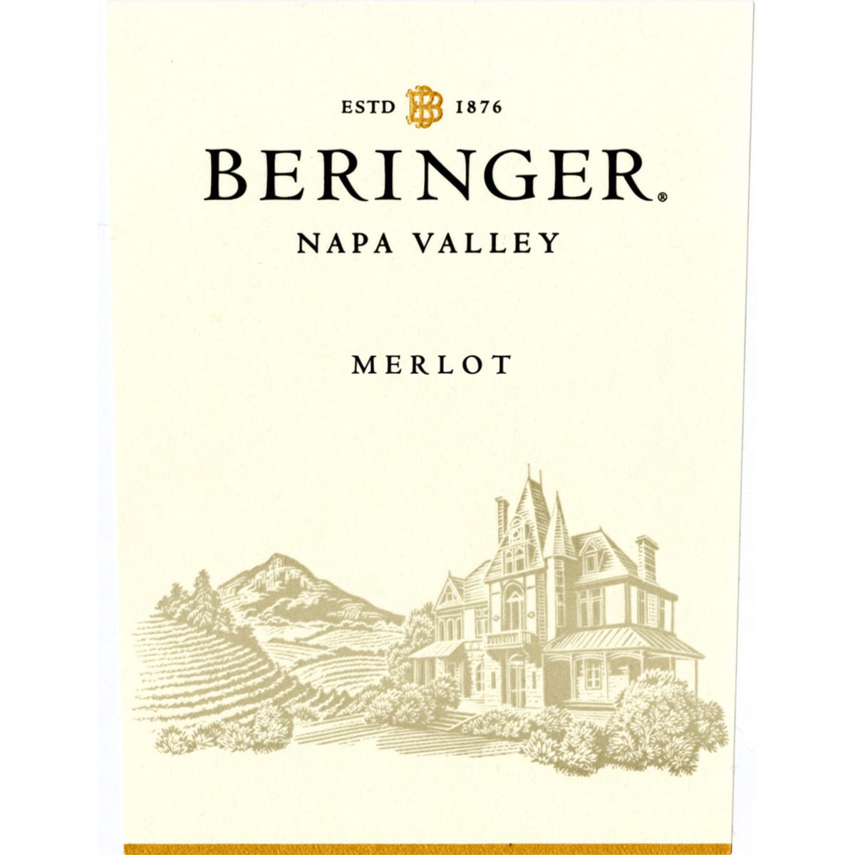 Beringer Napa Valley Merlot 2009 Front Label