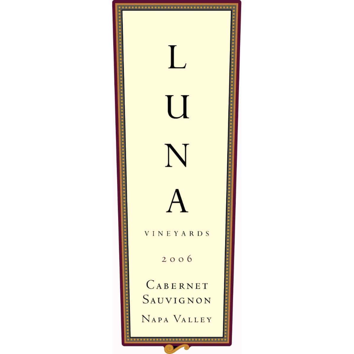 Luna Vineyards Cabernet Sauvignon 2006 Front Label