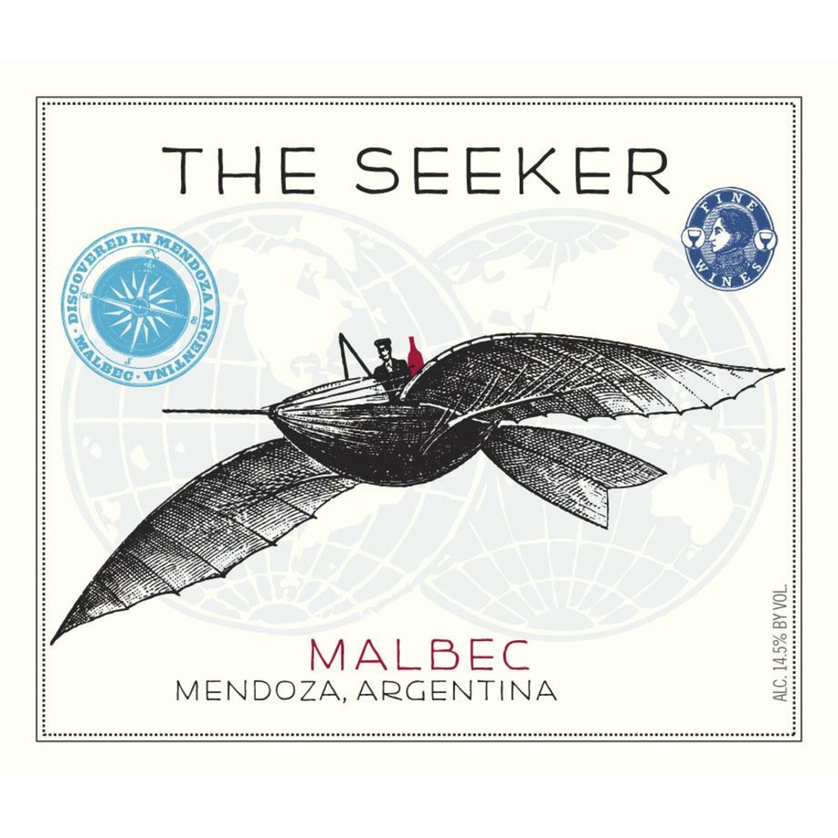 The Seeker Malbec 2010 Front Label