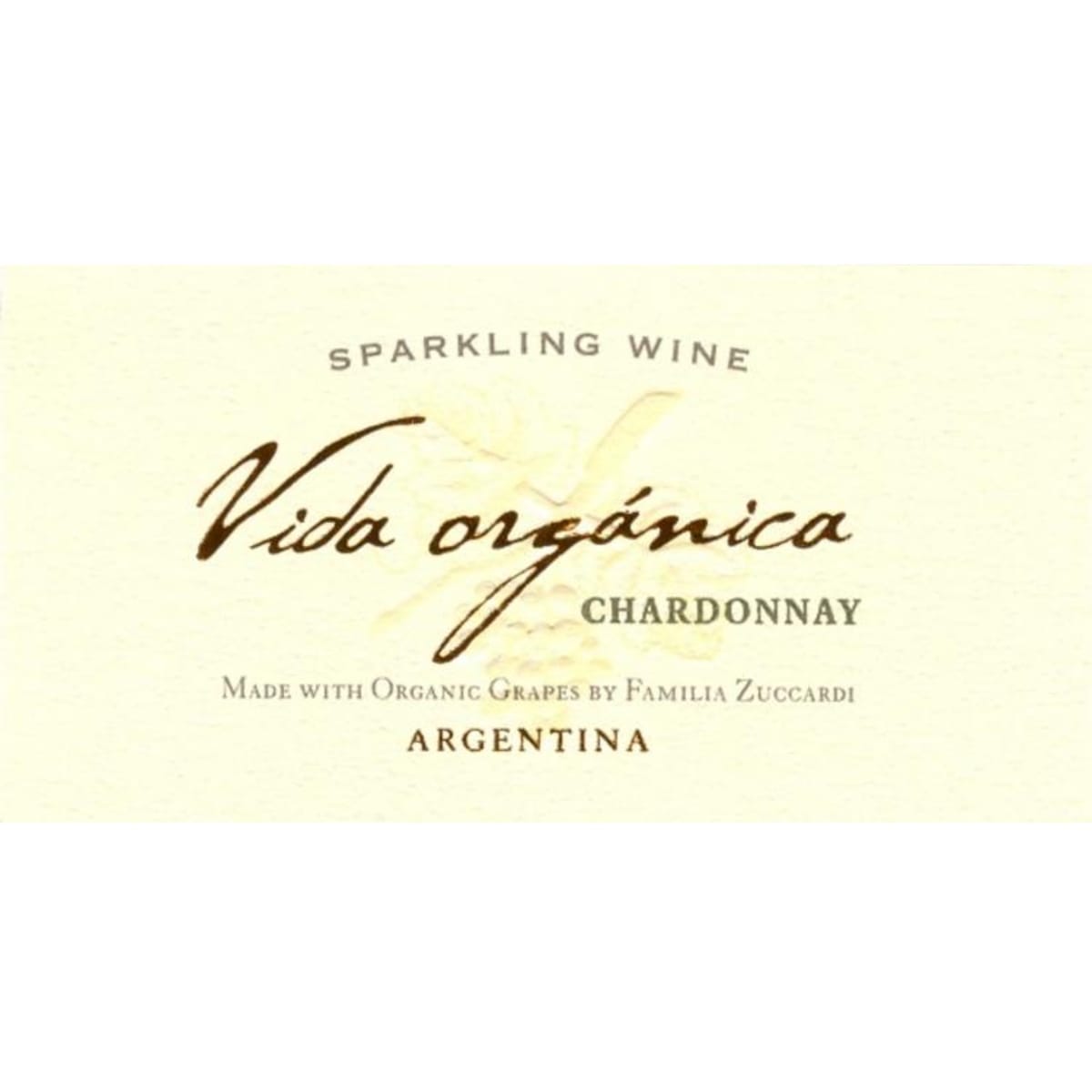 Vida Organica Sparkling Chardonnay 2010 Front Label