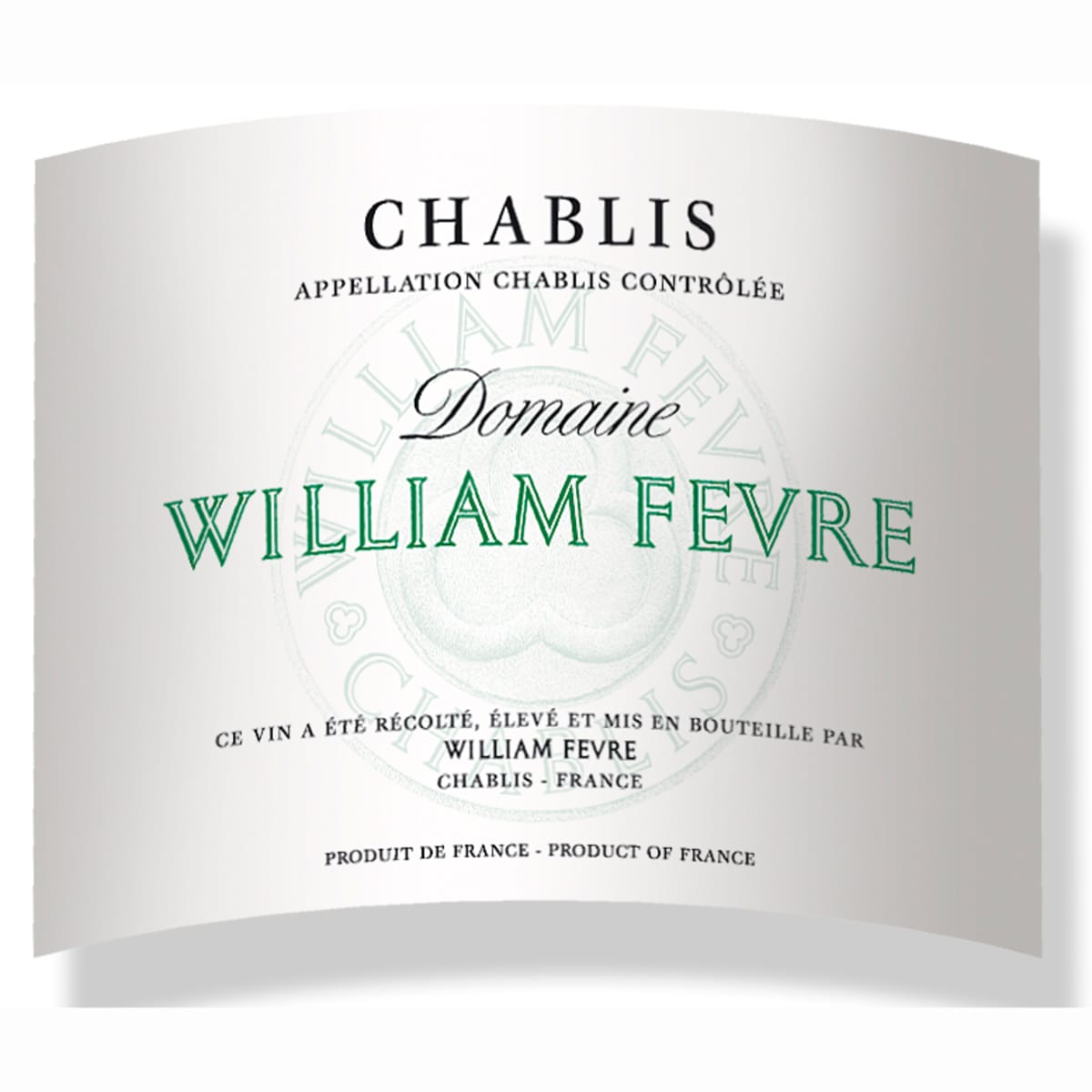 William Fevre Chablis Domaine 2010 Front Label