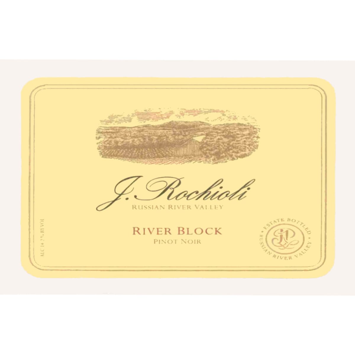 Rochioli River Block Pinot Noir 2010 Front Label