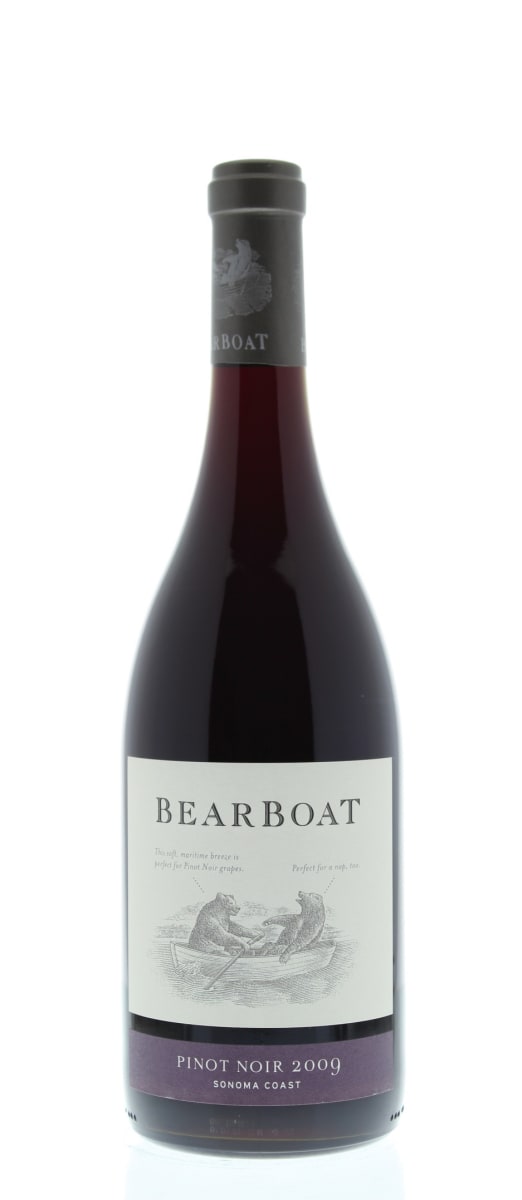 BearBoat Sonoma Coast Pinot Noir 2009 Front Bottle Shot