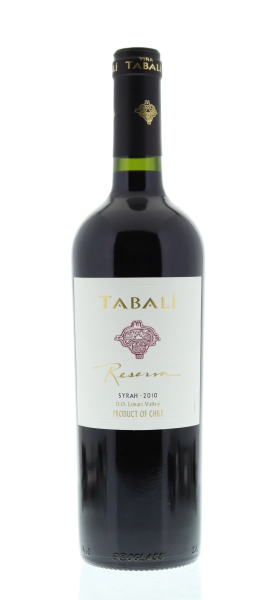 Tabali Reserva Syrah 2010 Front Bottle Shot