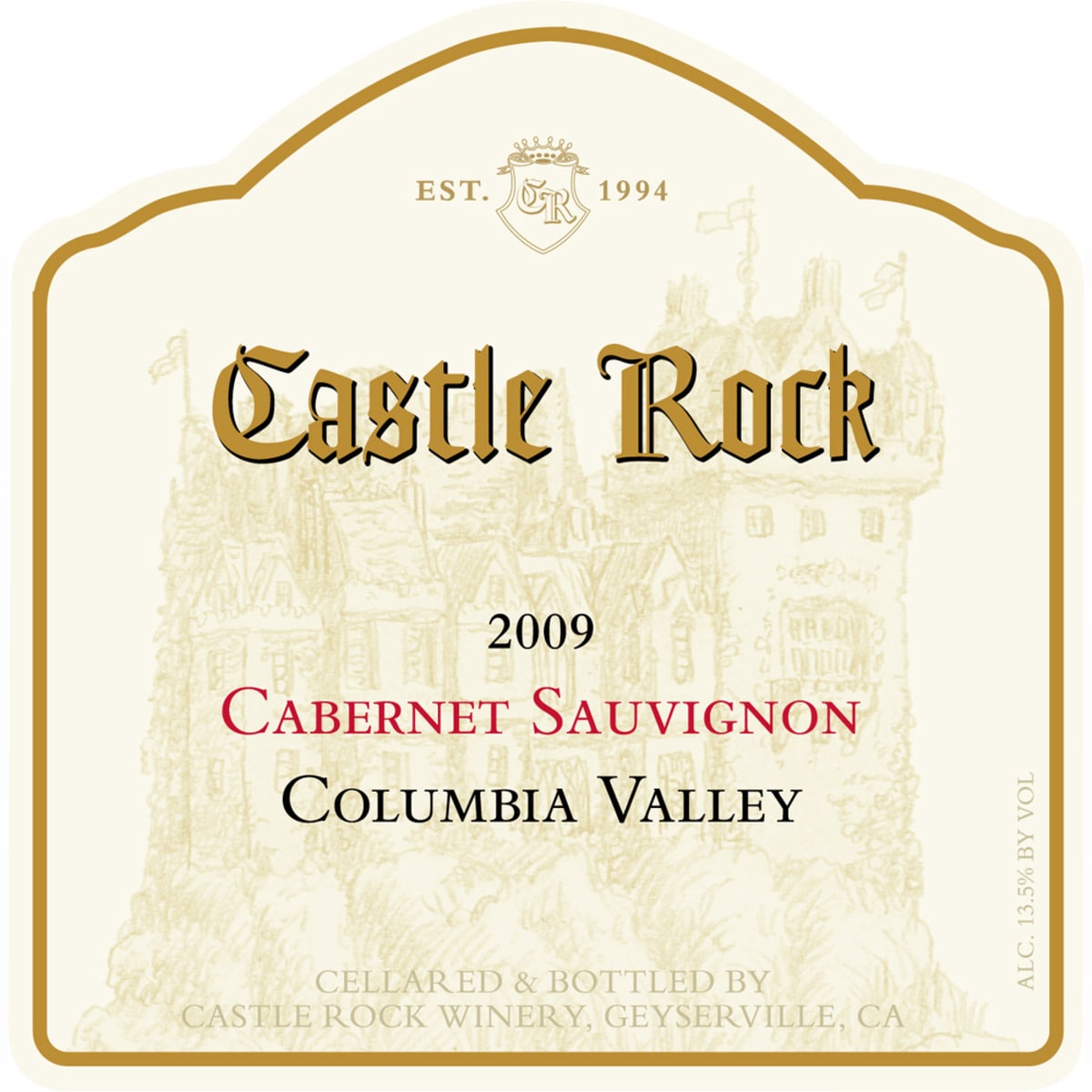 Castle Rock Columbia Valley Cabernet Sauvignon 2009 Front Label