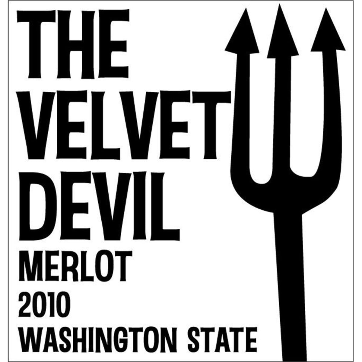 Charles Smith Wines The Velvet Devil Merlot 2010 Front Label