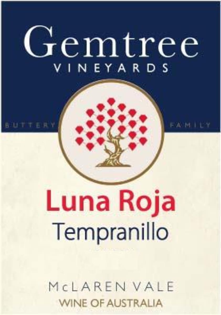 Gemtree Vineyards Luna Roja Tempranillo 2010 Front Label