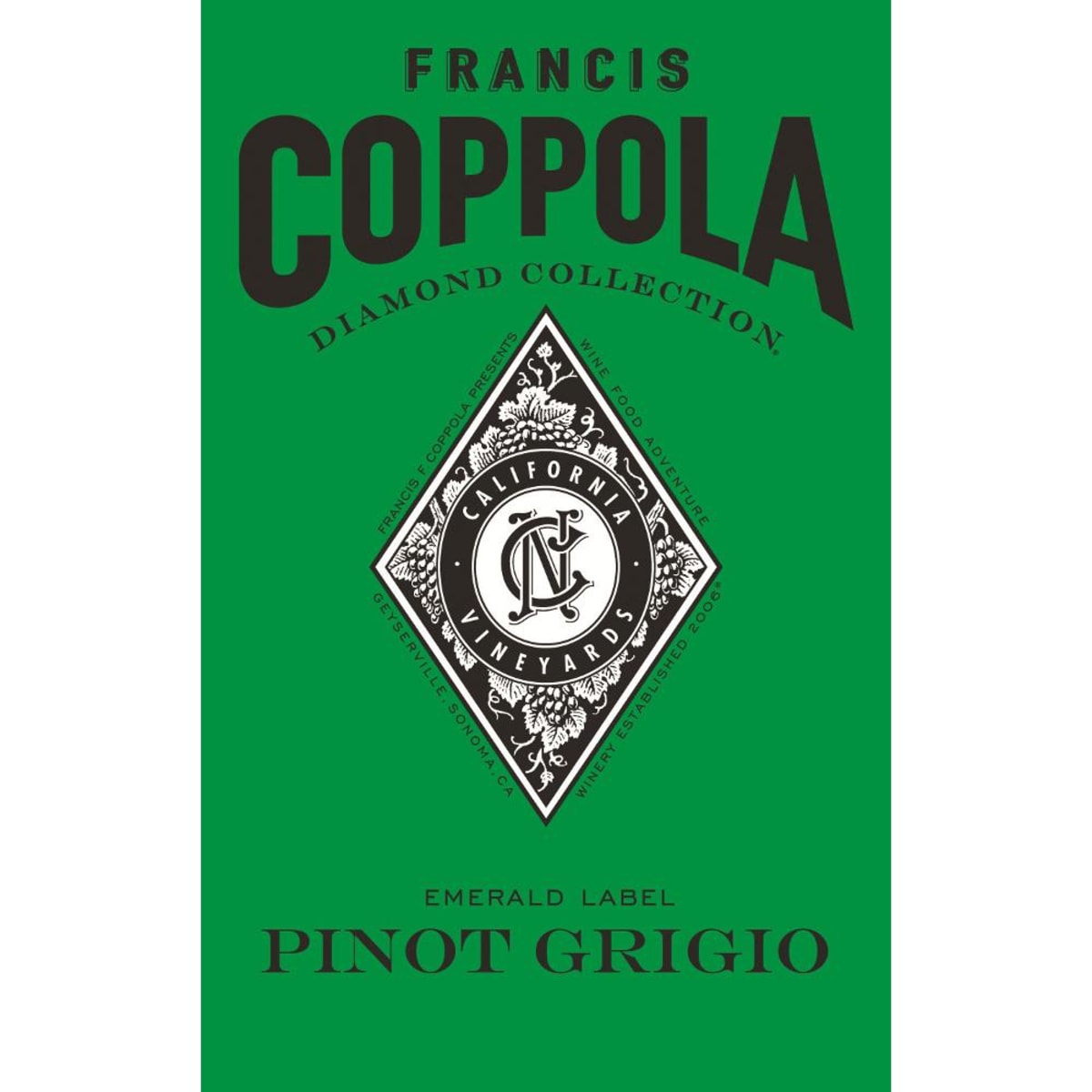 Francis Ford Coppola Diamond Collection Pinot Grigio 2012 Front Label