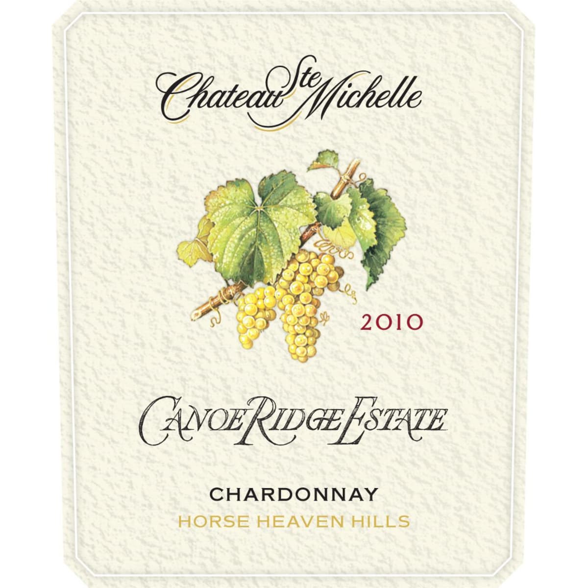 Chateau Ste. Michelle Canoe Ridge Estate Vineyard Chardonnay 2010 Front Label