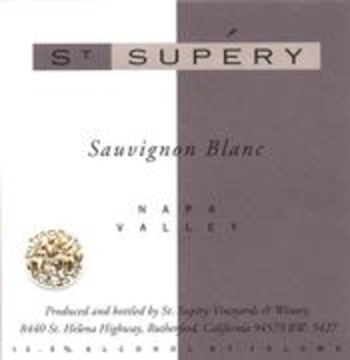 St. Supery Sauvignon Blanc 1999 Front Label