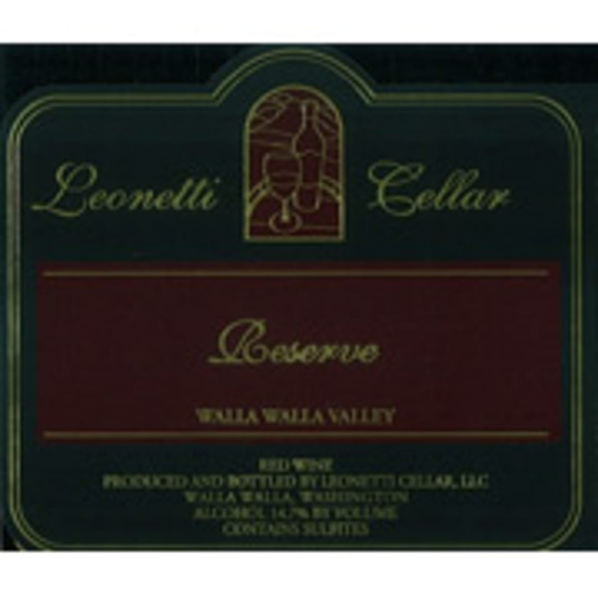 Leonetti Reserve 1998 Front Label