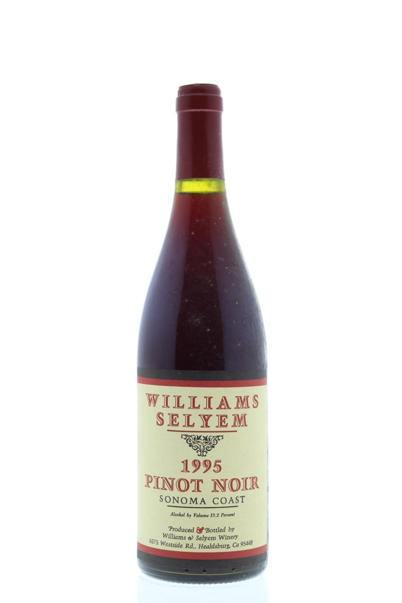 Williams Selyem Sonoma Coast Pinot Noir 1995 Front Bottle Shot