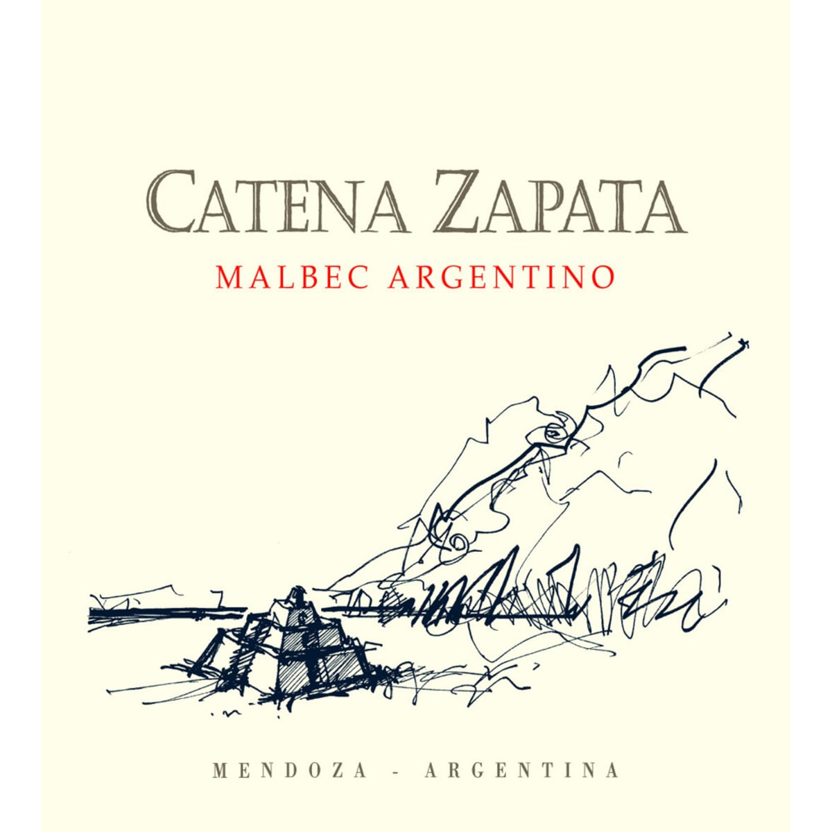 Catena Zapata Argentino Vineyard Malbec 2009 Front Label