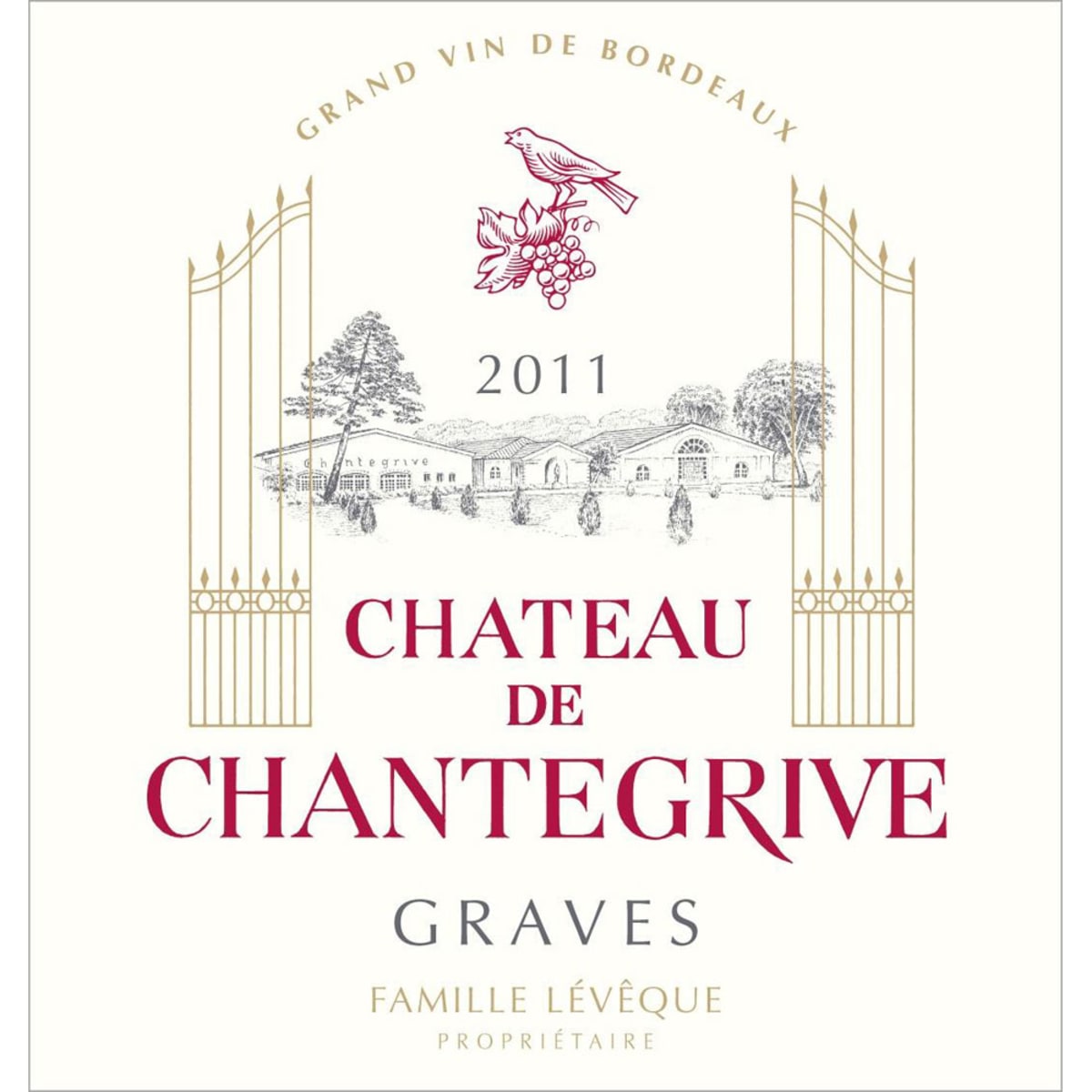 Chateau de Chantegrive  2011 Front Label