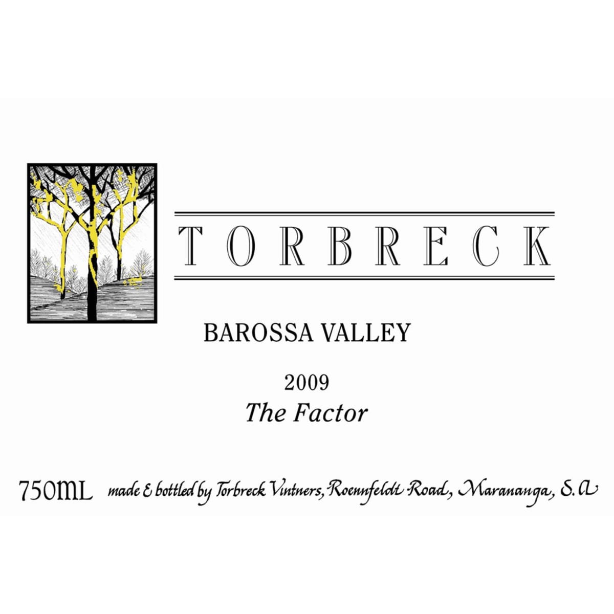 Torbreck The Factor Shiraz 2009 Front Label