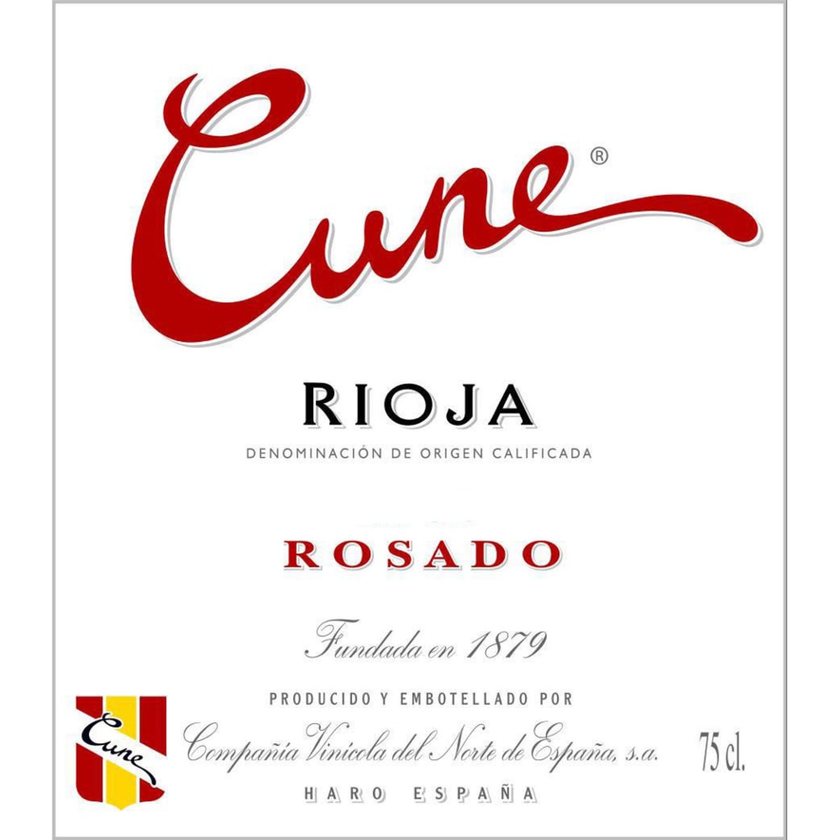 Cune Rosado 2010 Front Label