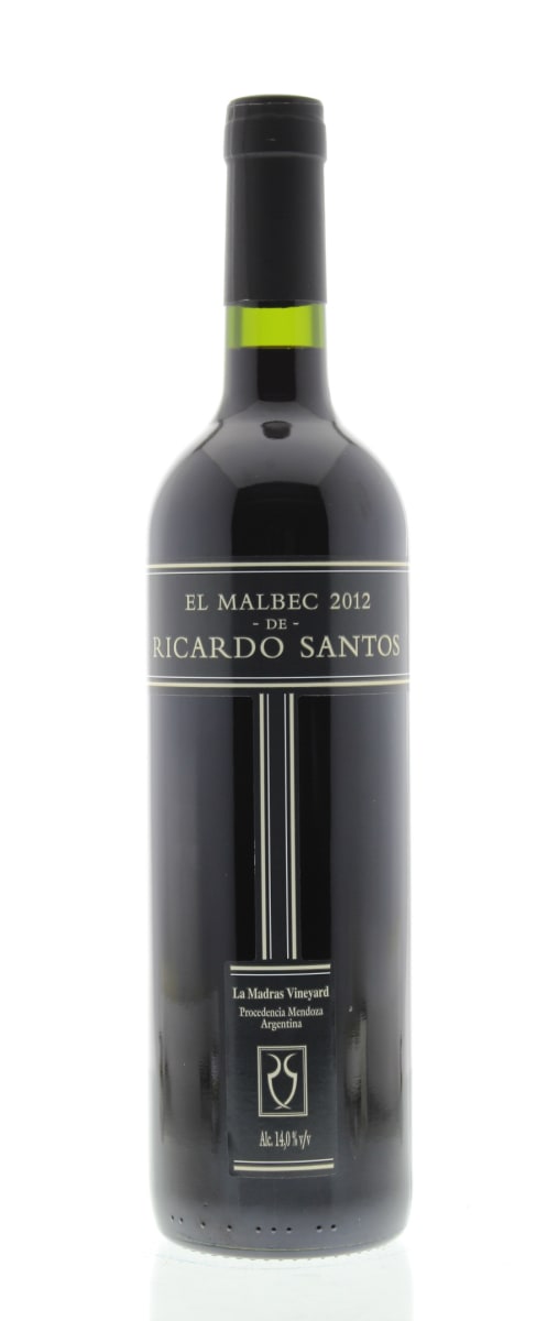 Ricardo Santos Malbec 2012 Front Bottle Shot
