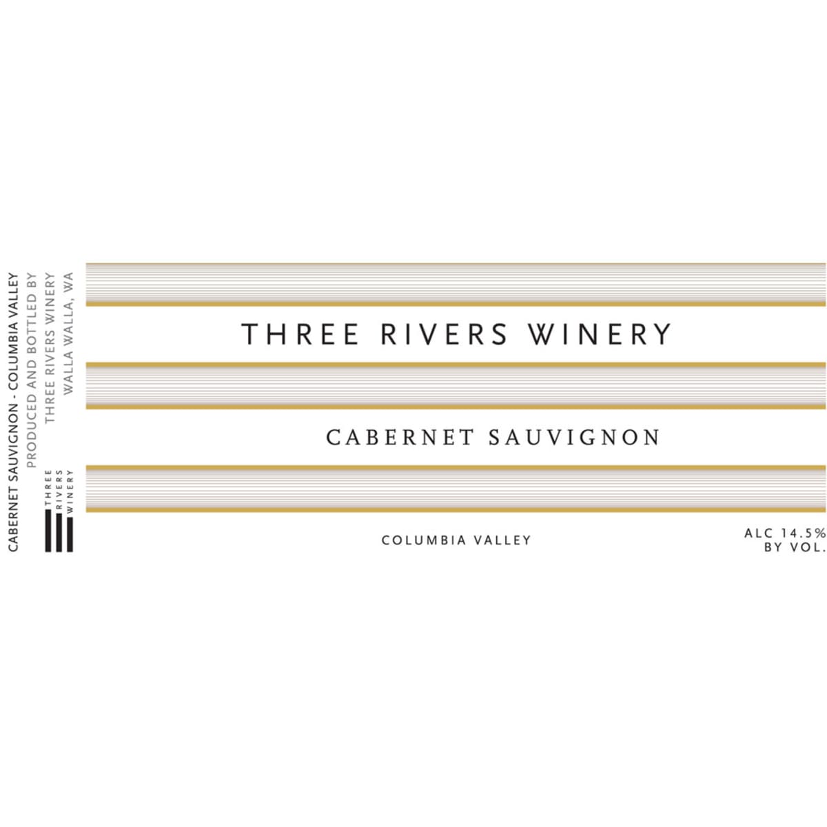 Three Rivers Columbia Valley Cabernet Sauvignon 2011 Front Label
