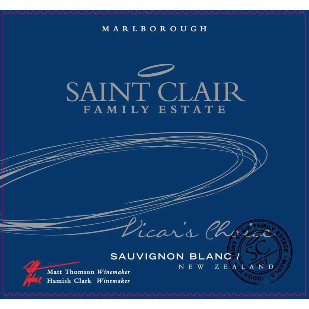 Saint Clair Vicar's Choice Sauvignon Blanc 2013 Front Label