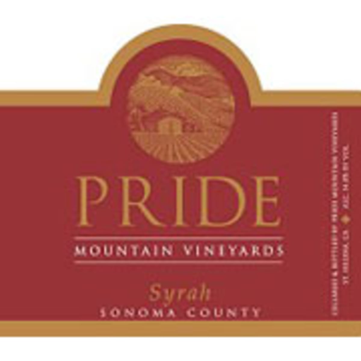 Pride Mountain Vineyards Syrah 2004 Front Label