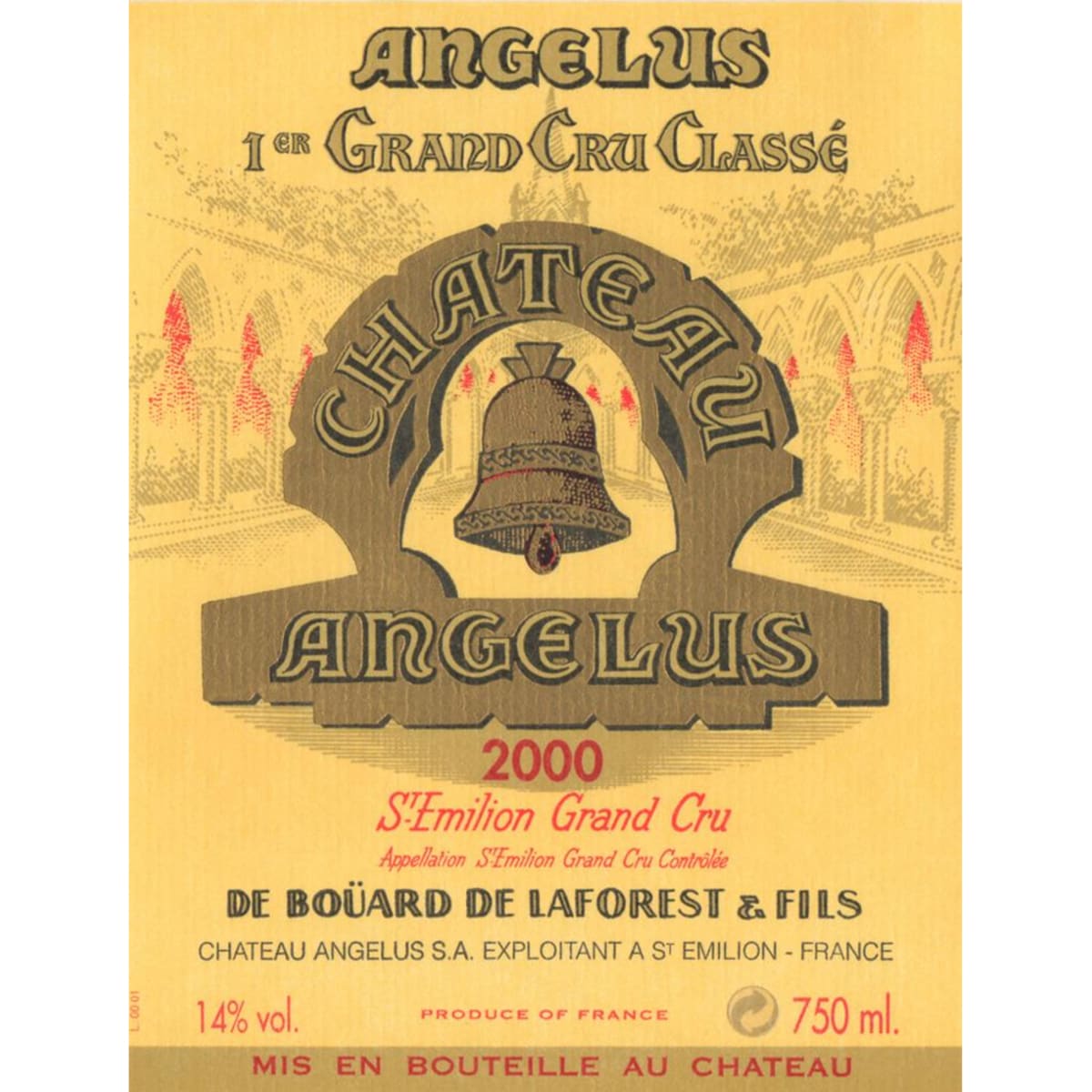 Chateau Angelus (1.5 Liter Magnum) 2000 Front Label