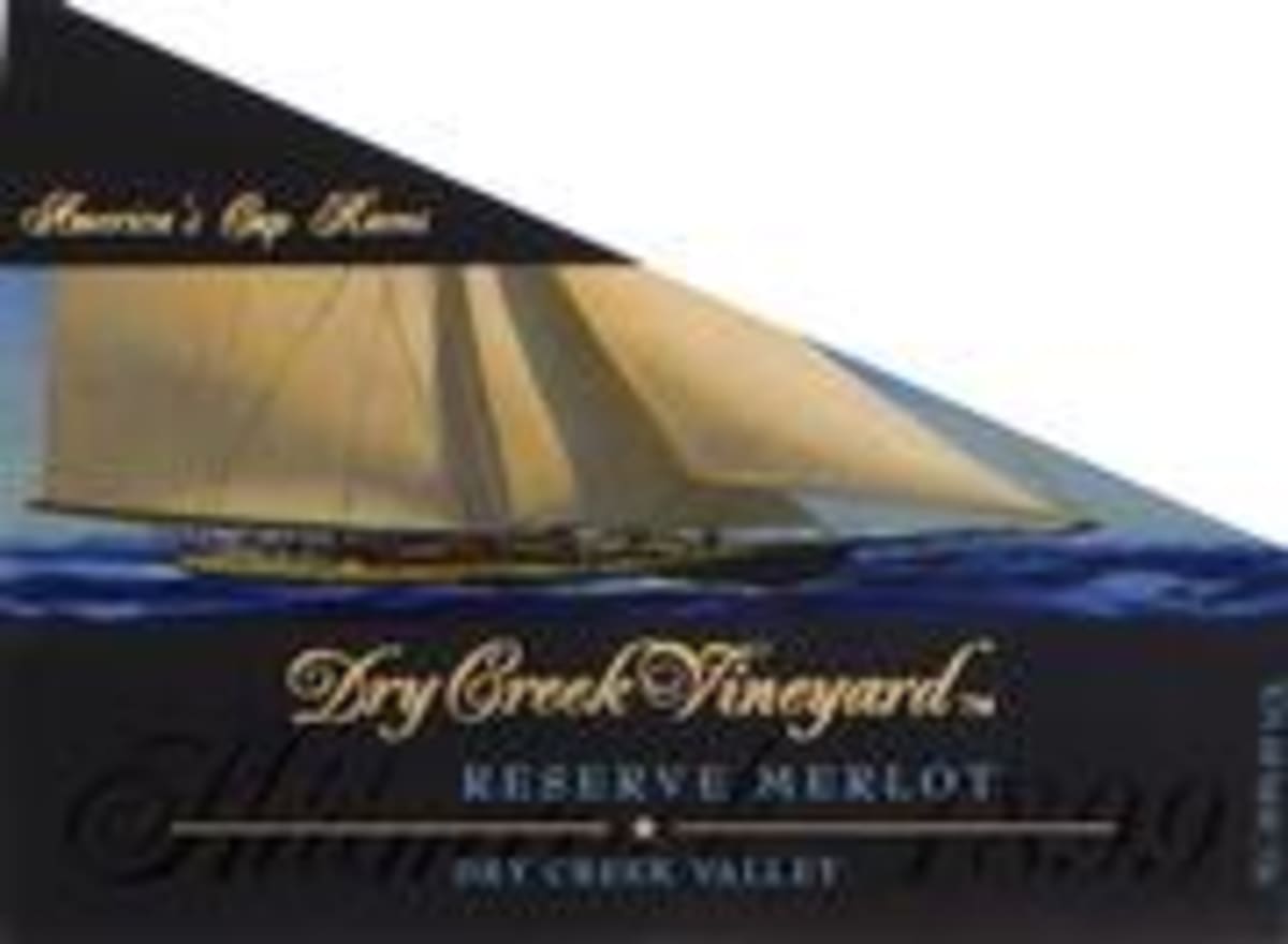 Dry Creek Vineyard Reserve Merlot 1997 Front Label