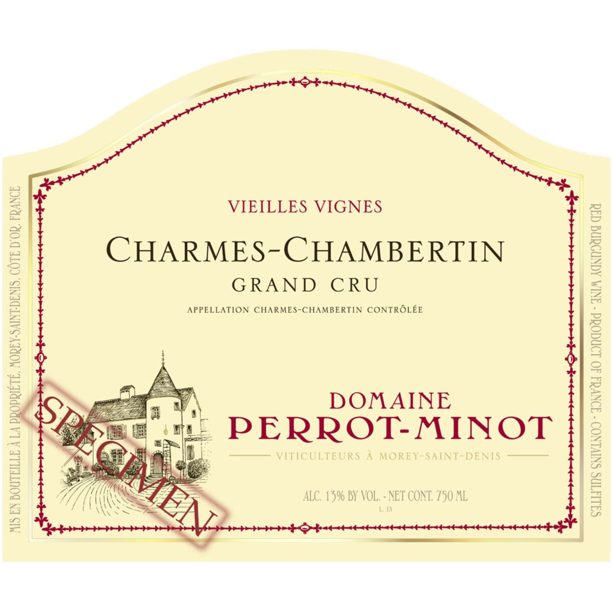 Domaine Perrot-Minot Charmes-Chambertin Vieilles Vignes Grand Cru 2003 Front Label