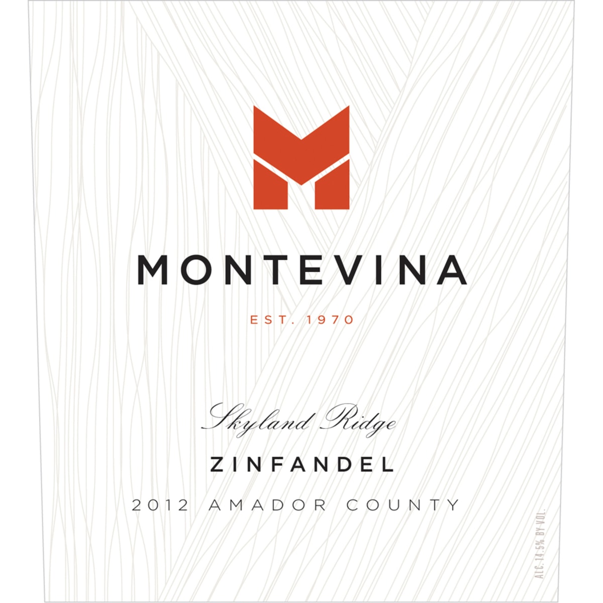 Montevina Zinfandel 2012 Front Label