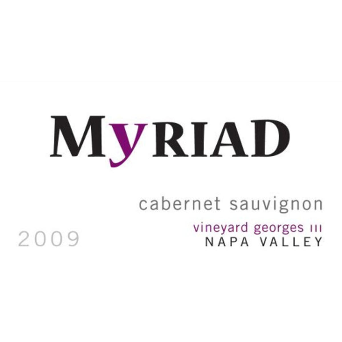 Myriad Cellars Beckstoffer Georges III Cabernet Sauvignon 2009 Front Label