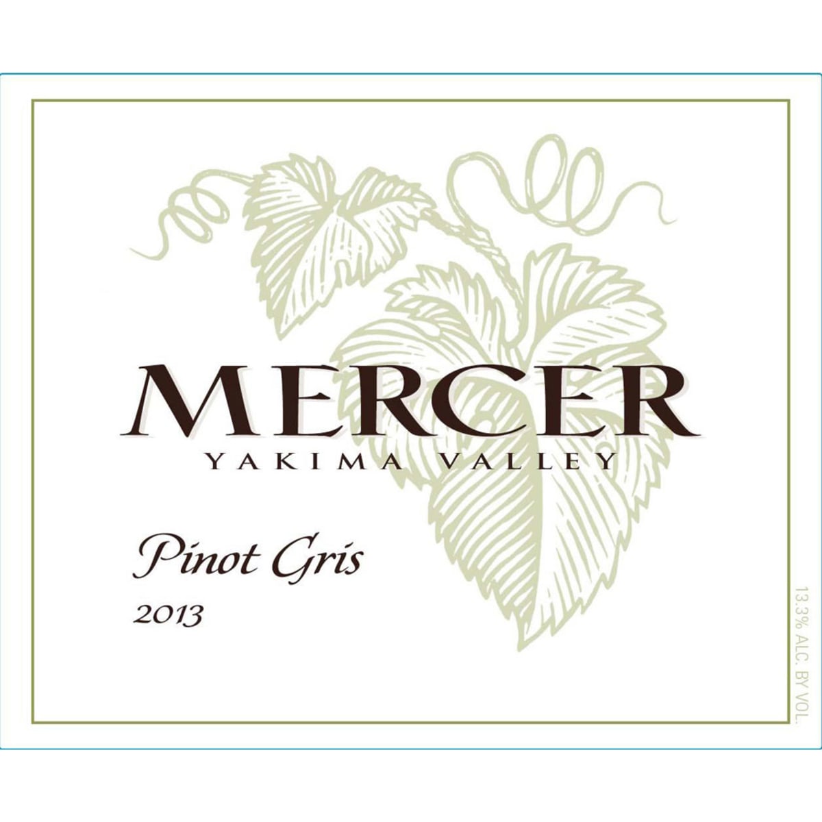 Mercer Estates Pinot Gris 2013 Front Label