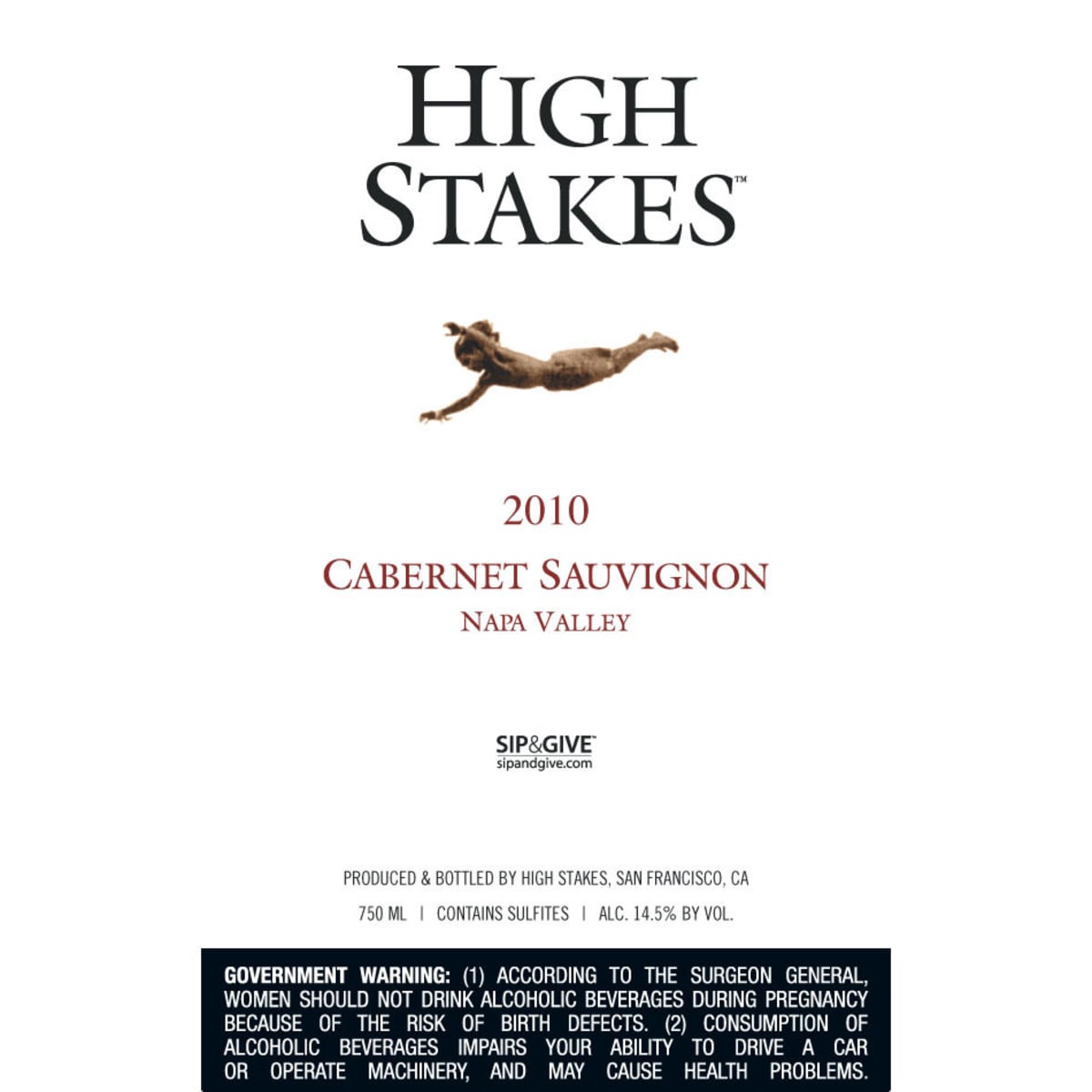 High Stakes  2010 Front Label