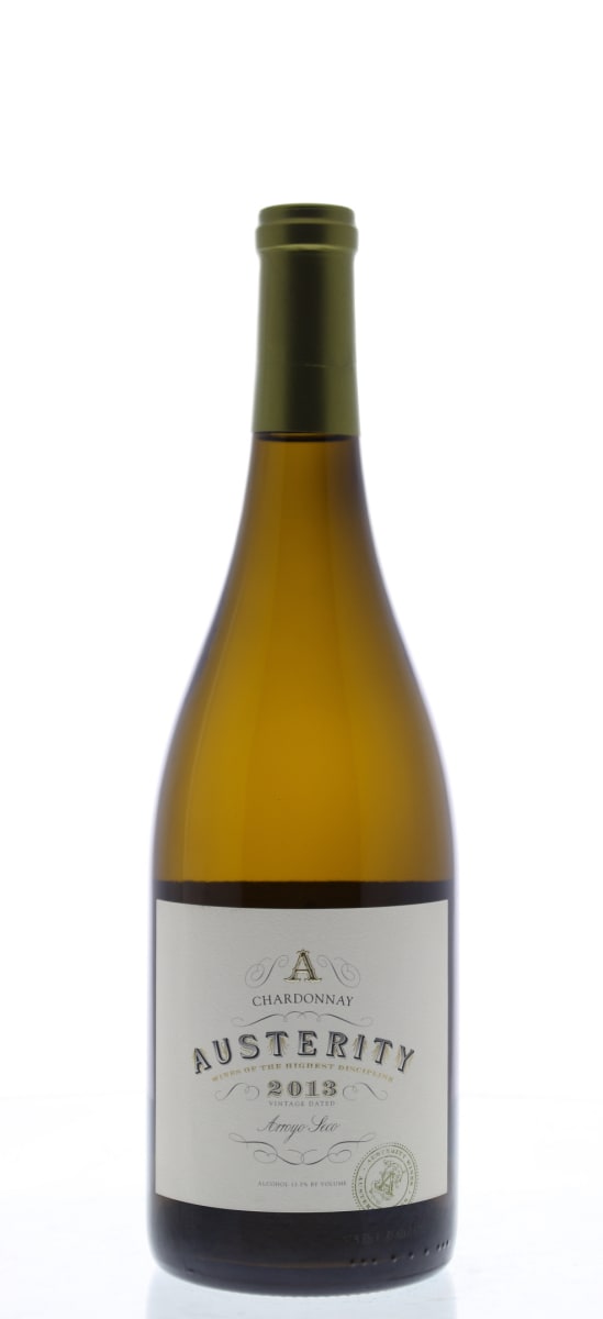 Austerity Chardonnay 2013 Front Bottle Shot