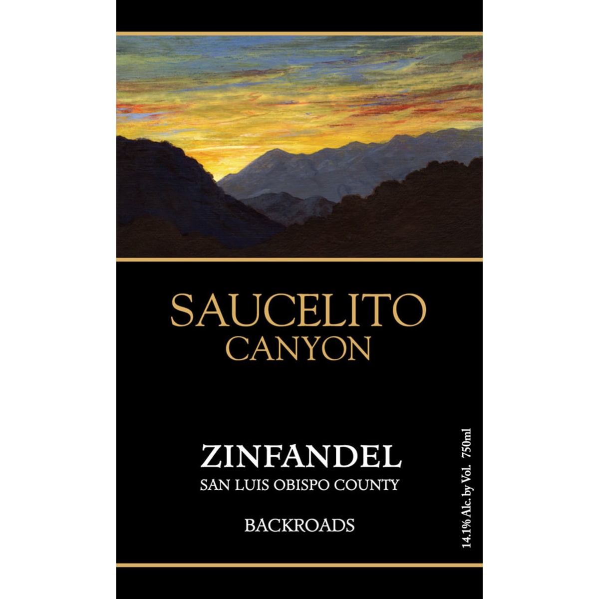 Saucelito Canyon Backroads Zinfandel 2012 Front Label