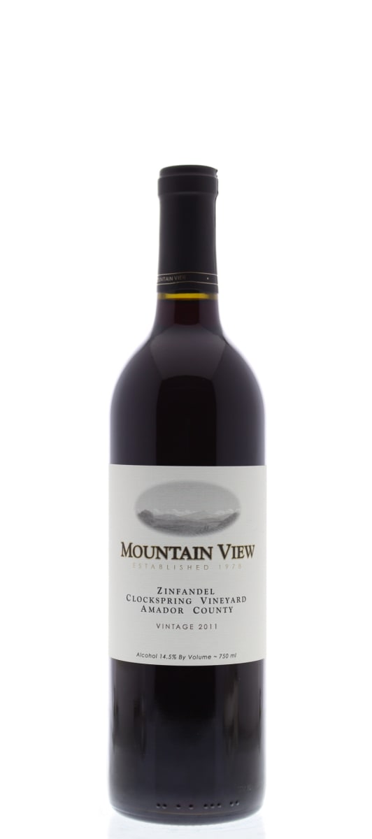 Mountain View Winery Clockspring Zinfandel 2011 Front Bottle Shot