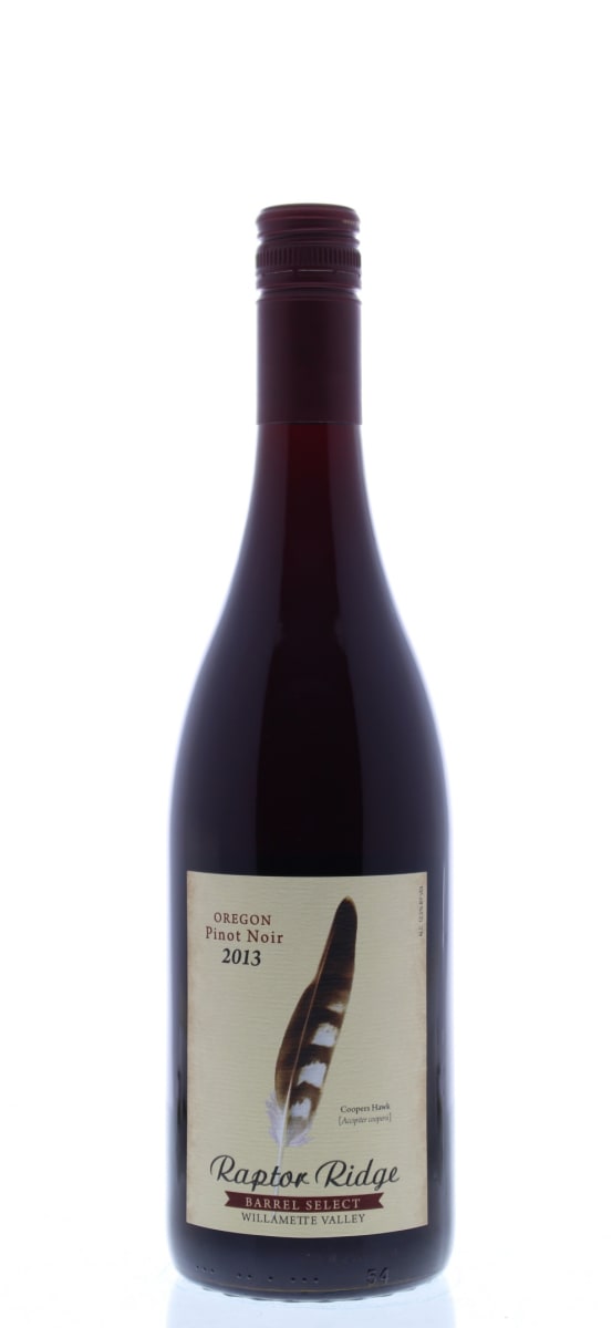 Raptor Ridge Barrel Select Pinot Noir 2013 Front Bottle Shot