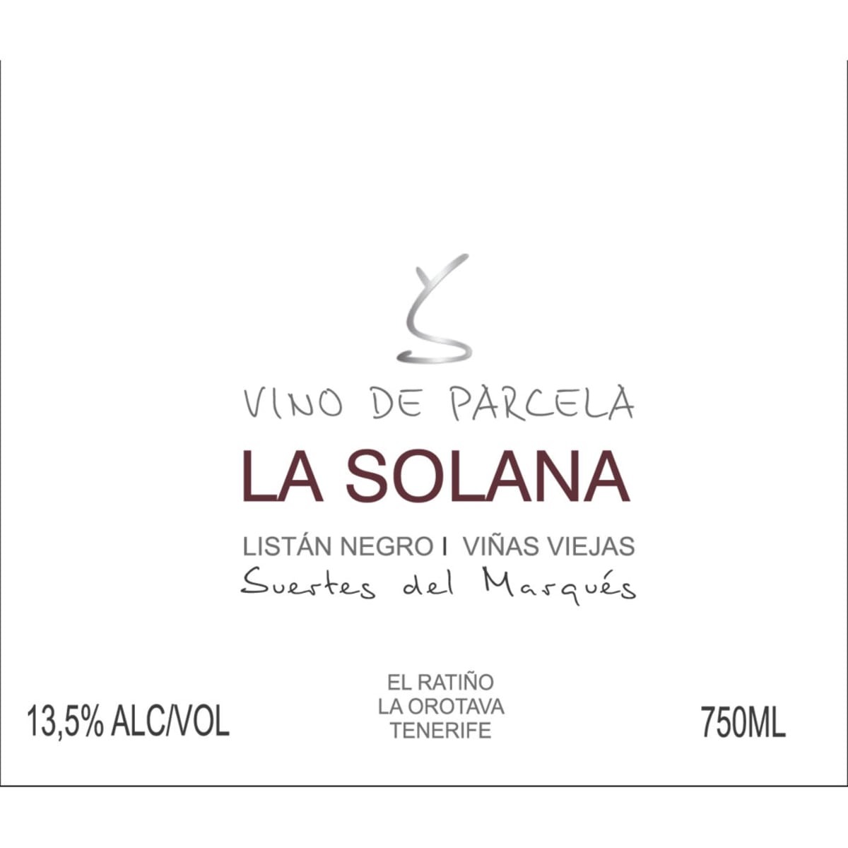 Suertes del Marques La Solana 2012 Front Label