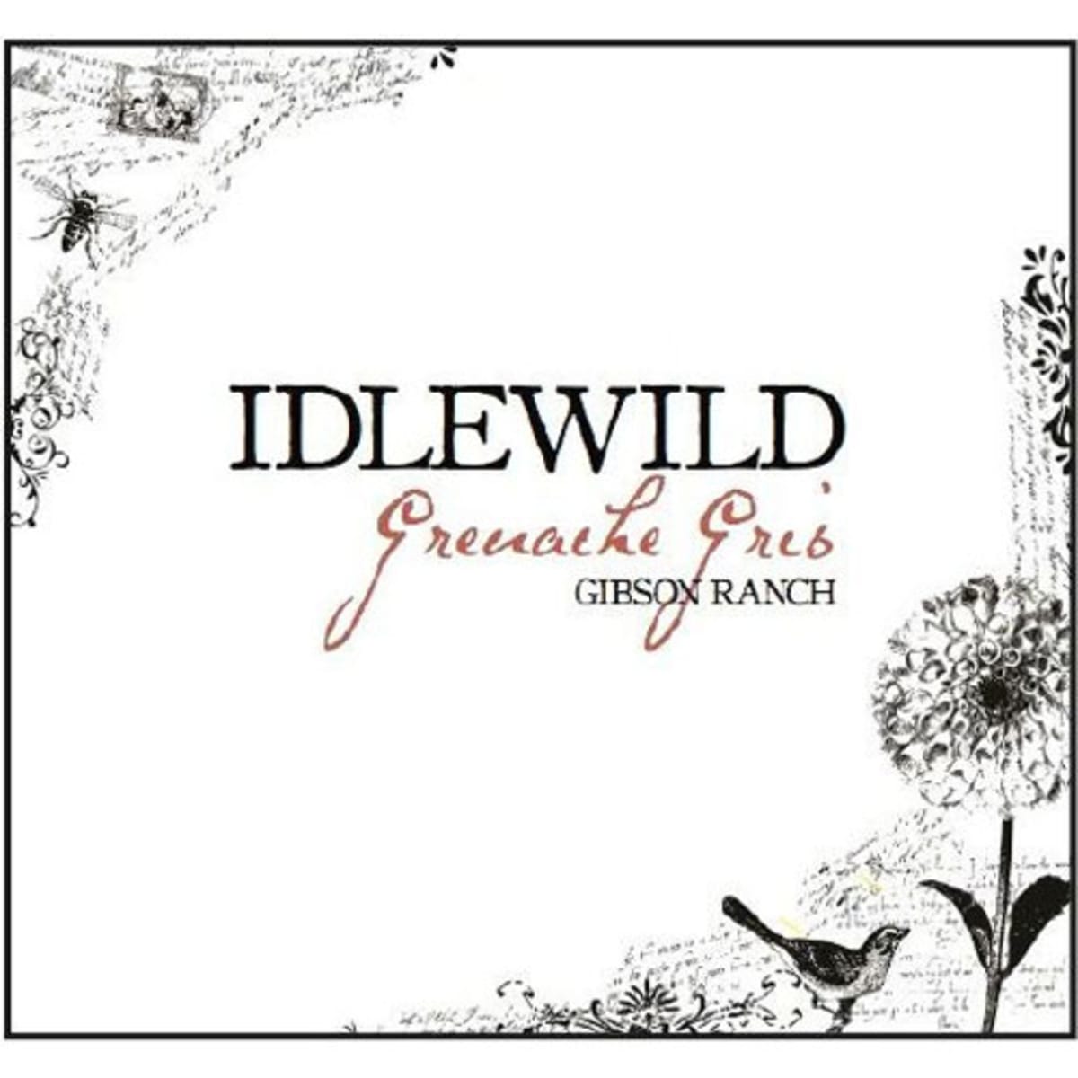 Idlewild Gibson Ranch Grenache Gris 2013 Front Label
