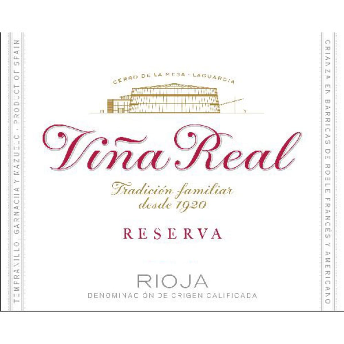 Vina Real Reserva 2009 Front Label