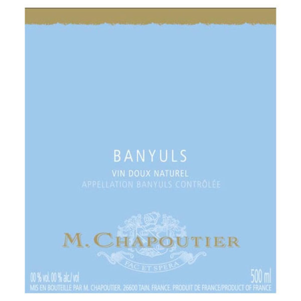 M. Chapoutier Banyuls (500ML) 2013 Front Label