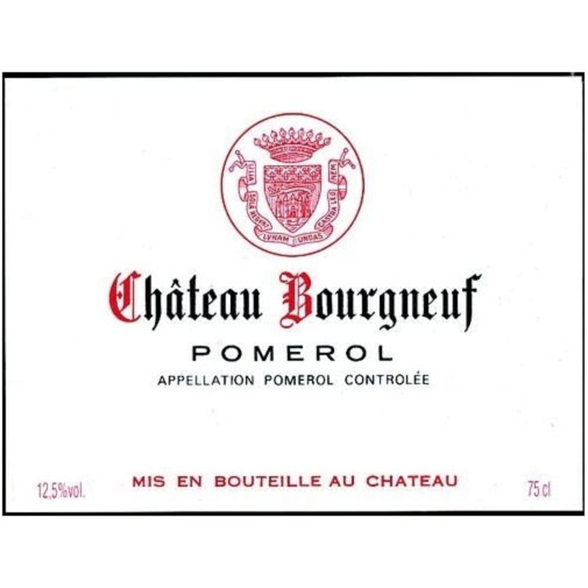 Chateau Bourgneuf  2014 Front Label