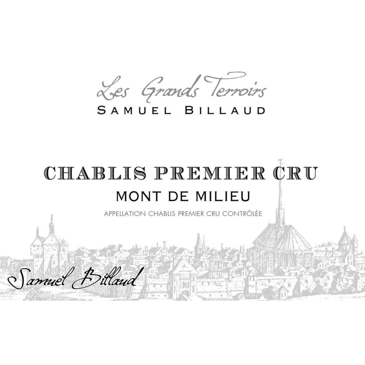 Samuel Billaud Chablis Mont de Milieu Premier Cru 2012 Front Label