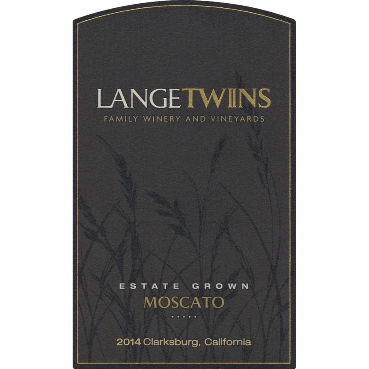 LangeTwins Estate Moscato 2014 Front Label