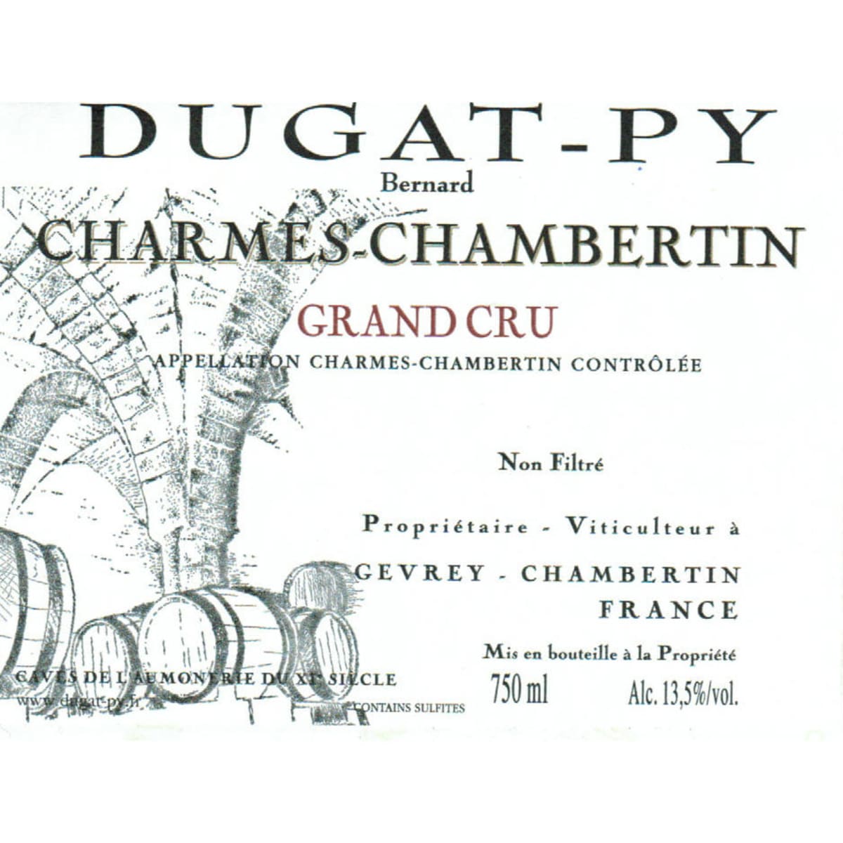 Dugat-Py Mazoyeres-Chambertin Grand Cru 2011 Front Label